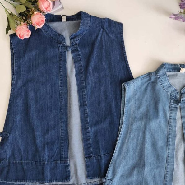 新中式Denim马甲 (A187)