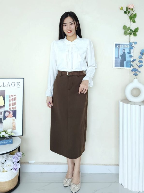 Premium Velvet Pencil Skirt (9022)B28