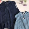 高品荷叶边竹节牛仔上衣 (A183)